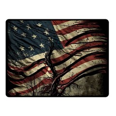 Flag Usa American Flag Two Sides Fleece Blanket (Small)