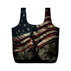 Flag Usa American Flag Full Print Recycle Bag (M)