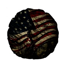 Flag Usa American Flag Standard 15  Premium Flano Round Cushions