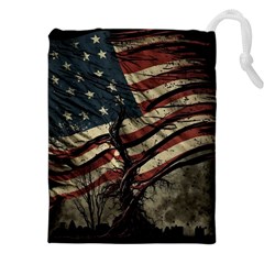 Flag Usa American Flag Drawstring Pouch (4XL)