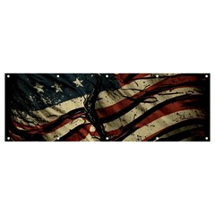 Flag Usa American Flag Banner And Sign 12  X 4  by uniart180623