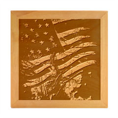 Flag Usa American Flag Wood Photo Frame Cube