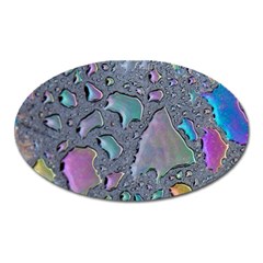 Glass Drops Rainbow Oval Magnet by uniart180623