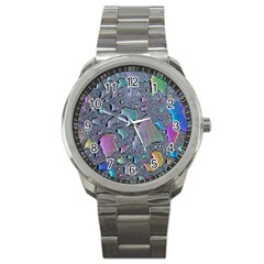 Glass Drops Rainbow Sport Metal Watch by uniart180623