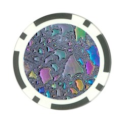 Glass Drops Rainbow Poker Chip Card Guard by uniart180623