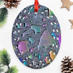 Glass Drops Rainbow Ornament (oval Filigree) by uniart180623