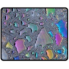 Glass Drops Rainbow Two Sides Fleece Blanket (medium) by uniart180623