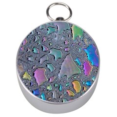 Glass Drops Rainbow Silver Compasses by uniart180623