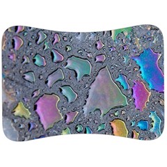 Glass Drops Rainbow Velour Seat Head Rest Cushion by uniart180623