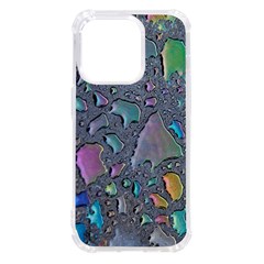 Glass Drops Rainbow Iphone 14 Pro Tpu Uv Print Case by uniart180623