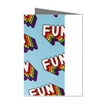 Fun Word Inscription Rainbow Pattern Mini Greeting Cards (Pkg of 8) Left