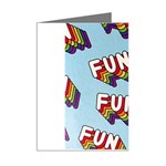 Fun Word Inscription Rainbow Pattern Mini Greeting Cards (Pkg of 8) Right