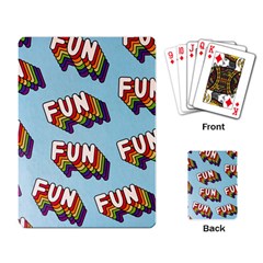 Fun Word Inscription Rainbow Pattern Playing Cards Single Design (rectangle) by uniart180623