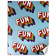 Fun Word Inscription Rainbow Pattern Canvas 36  x 48 