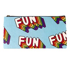 Fun Word Inscription Rainbow Pattern Pencil Case by uniart180623