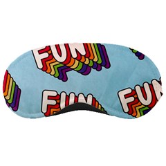 Fun Word Inscription Rainbow Pattern Sleeping Mask by uniart180623