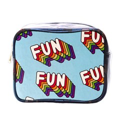 Fun Word Inscription Rainbow Pattern Mini Toiletries Bag (one Side) by uniart180623