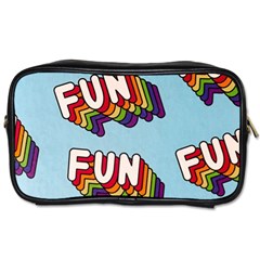 Fun Word Inscription Rainbow Pattern Toiletries Bag (one Side) by uniart180623