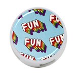 Fun Word Inscription Rainbow Pattern 4-Port USB Hub (Two Sides) Back