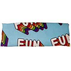 Fun Word Inscription Rainbow Pattern Body Pillow Case (Dakimakura)