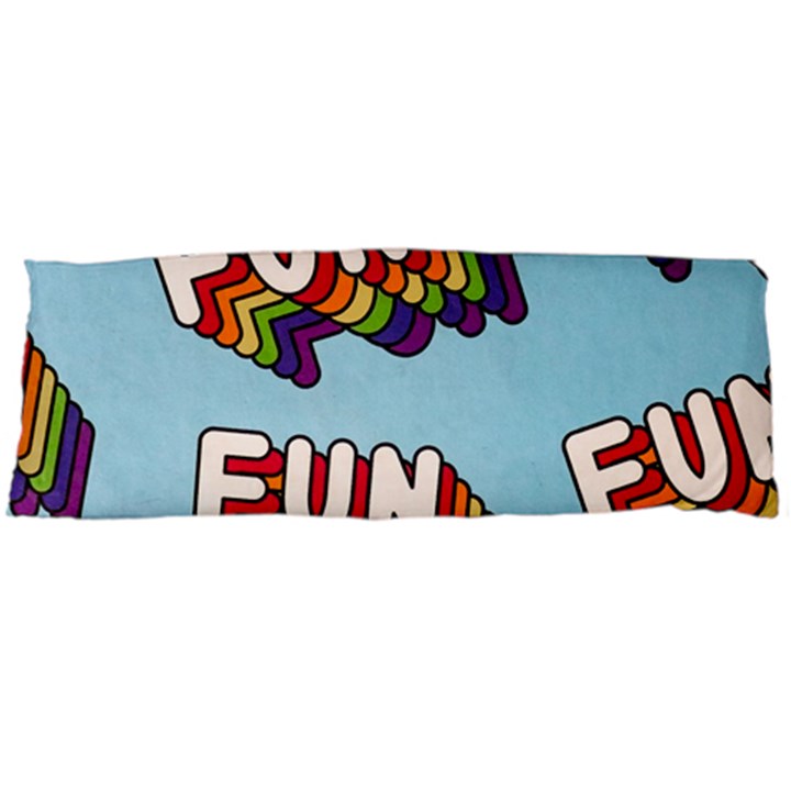 Fun Word Inscription Rainbow Pattern Body Pillow Case (Dakimakura)