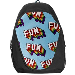 Fun Word Inscription Rainbow Pattern Backpack Bag