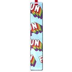 Fun Word Inscription Rainbow Pattern Large Book Marks by uniart180623