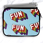 Fun Word Inscription Rainbow Pattern Apple iPad 2/3/4 Zipper Cases Front