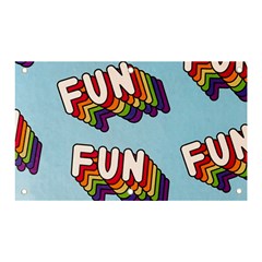 Fun Word Inscription Rainbow Pattern Banner and Sign 5  x 3 