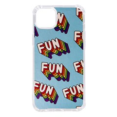 Fun Word Inscription Rainbow Pattern Iphone 14 Plus Tpu Uv Print Case