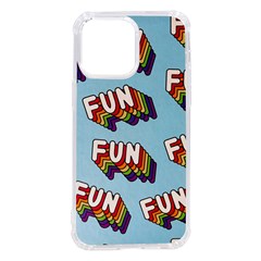 Fun Word Inscription Rainbow Pattern Iphone 14 Pro Max Tpu Uv Print Case