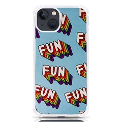 Fun Word Inscription Rainbow Pattern iPhone 13 TPU UV Print Case