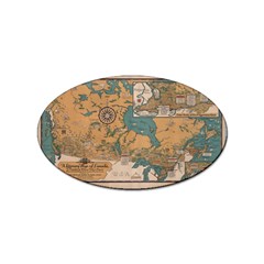 World Map Travel Pattern Architecture Sticker Oval (10 Pack) by uniart180623