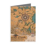 World Map Travel Pattern Architecture Mini Greeting Cards (Pkg of 8) Right