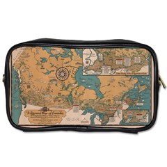 World Map Travel Pattern Architecture Toiletries Bag (one Side) by uniart180623