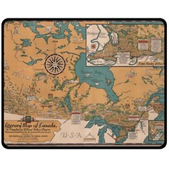 World Map Travel Pattern Architecture Fleece Blanket (medium) by uniart180623