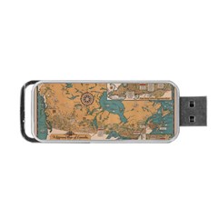 World Map Travel Pattern Architecture Portable Usb Flash (two Sides) by uniart180623