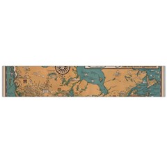 World Map Travel Pattern Architecture Large Premium Plush Fleece Scarf  by uniart180623