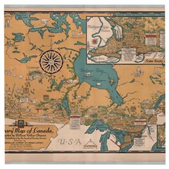 World Map Travel Pattern Architecture Wooden Puzzle Square by uniart180623