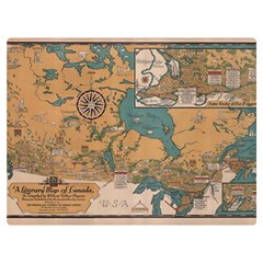 World Map Travel Pattern Architecture Two Sides Premium Plush Fleece Blanket (extra Small) by uniart180623