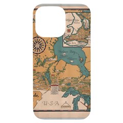 World Map Travel Pattern Architecture Iphone 14 Pro Max Black Uv Print Case