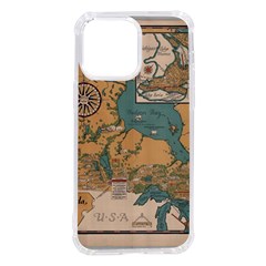 World Map Travel Pattern Architecture Iphone 14 Pro Max Tpu Uv Print Case by uniart180623