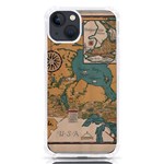 World Map Travel Pattern Architecture iPhone 13 TPU UV Print Case Front