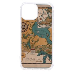 World Map Travel Pattern Architecture Iphone 13 Mini Tpu Uv Print Case by uniart180623