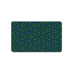 Green Patterns Lines Circles Texture Colorful Magnet (name Card) by uniart180623