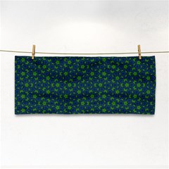 Green Patterns Lines Circles Texture Colorful Hand Towel by uniart180623