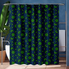 Green Patterns Lines Circles Texture Colorful Shower Curtain 60  X 72  (medium)  by uniart180623