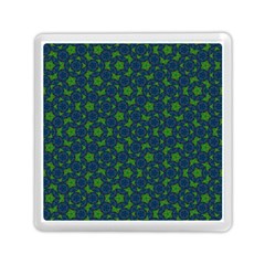 Green Patterns Lines Circles Texture Colorful Memory Card Reader (square) by uniart180623