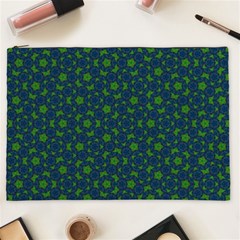 Green Patterns Lines Circles Texture Colorful Cosmetic Bag (xxl) by uniart180623