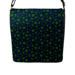 Green Patterns Lines Circles Texture Colorful Flap Closure Messenger Bag (l) by uniart180623